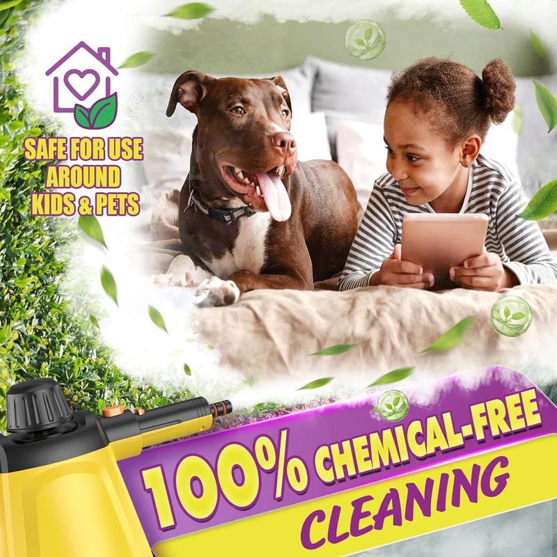 STMWORLD Steam Cleaner, Deep Cleaning Steam Cleaner for Home, 1200W Handheld Steam Cleaner with 10 Tools, Natural Steamer for Cleaning, Handheld Steamer for Bathrooms, Kitchens, Windows, Shower, Grout,Tile,Car - Image 4